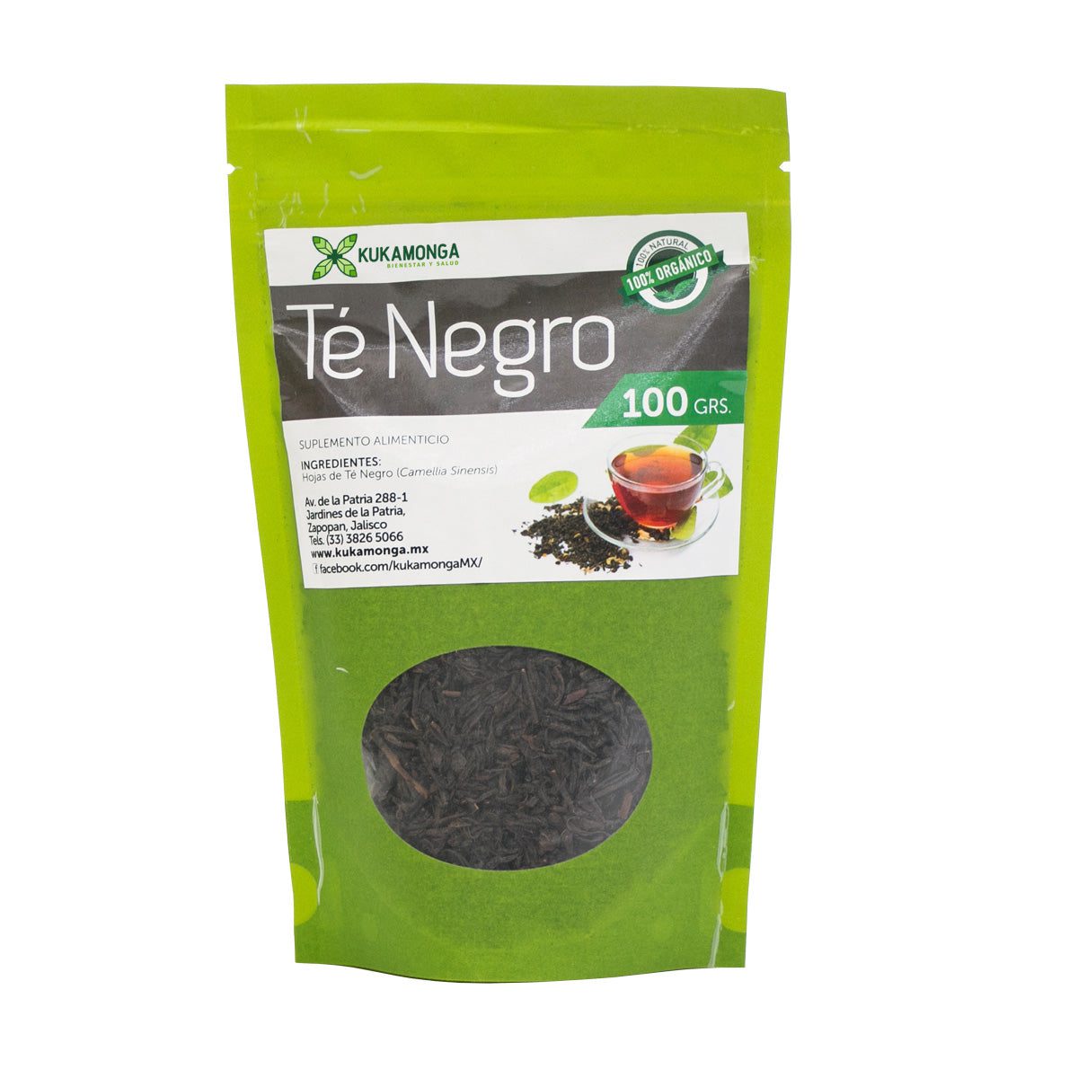 Té Negro Puro 100% Orgánico 100gr Kukamonga