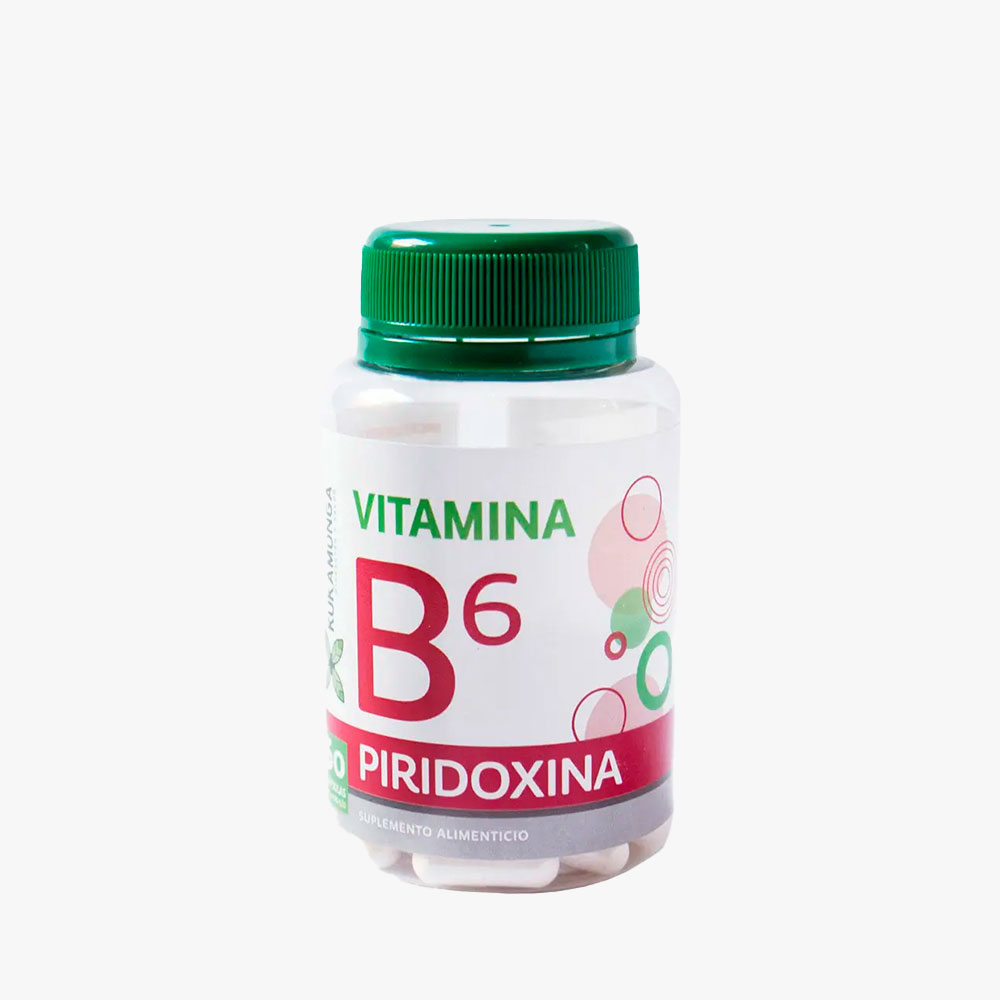 Vtamina B6 Piridoxina 60 Cápsulas Kukamonga