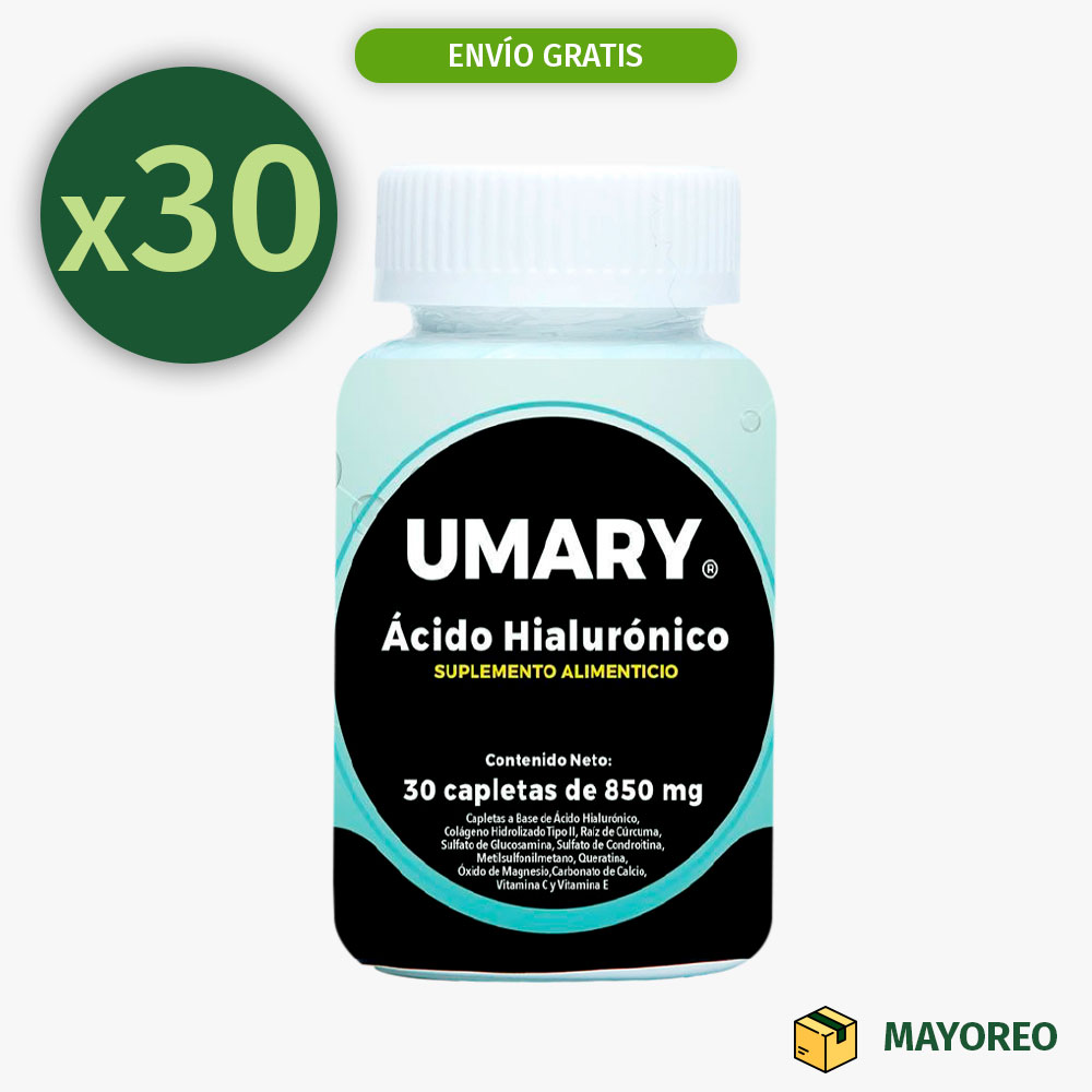 Paquete de 30 Ácido Hialurónico UMARY 30 Tabletas